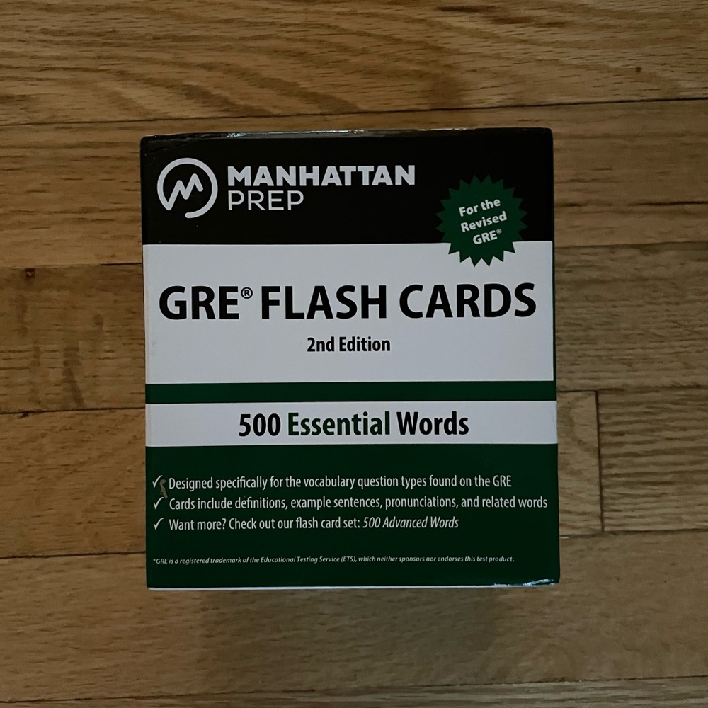 GRE Flash Cards & Essential Words Test Prep - Picture 2 of 12